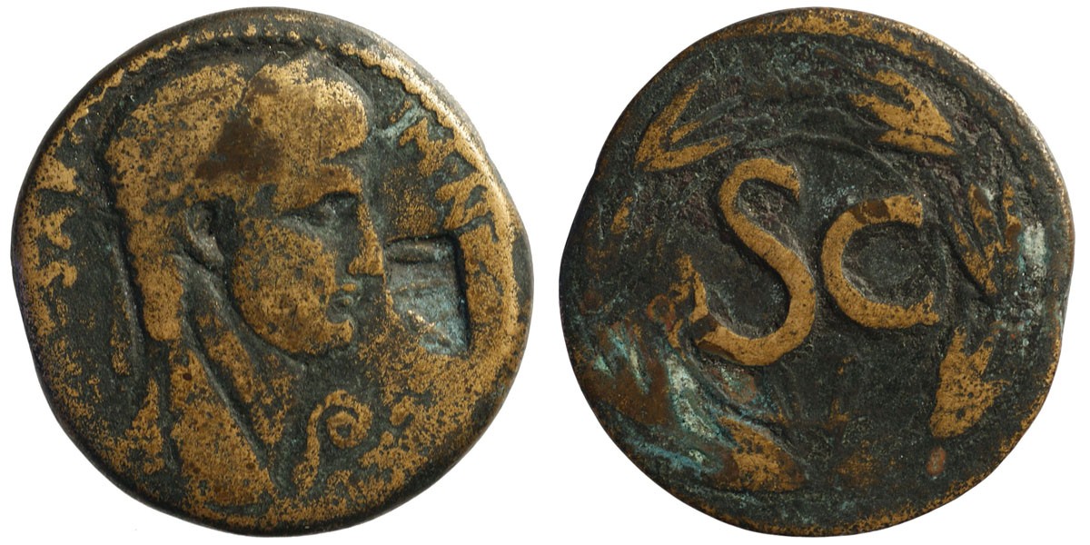 Seleucis and Pieria, Antioch; Nero with legionary c/m (Legio XII Fulminata)