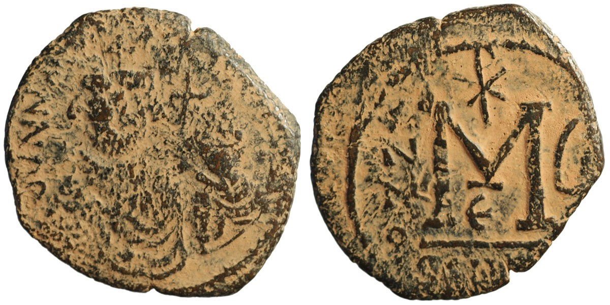 Heraclius with Heraclius Constantine; AE Follis, Seleucia Isauriae