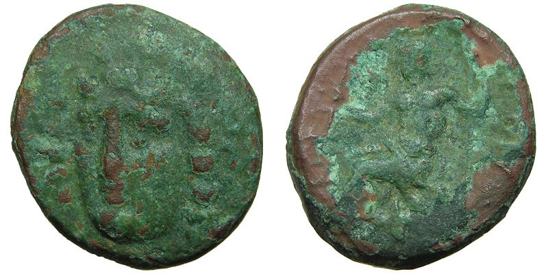 Thessaly, Gomphi - Philippopolis; head of nymph/Zeus seated