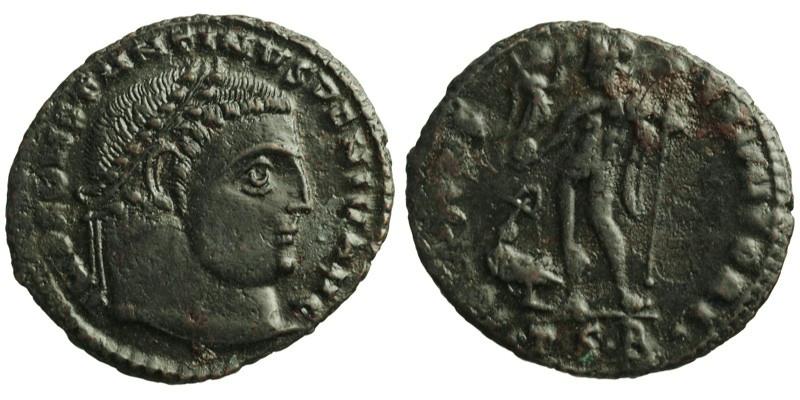 Constantine I; AE Follis, Thessalonica; Jupiter