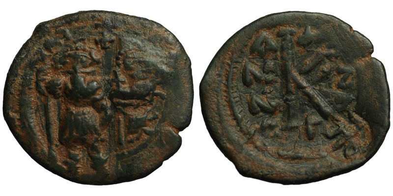 Heraclius; AE Half Follis, Constantinople