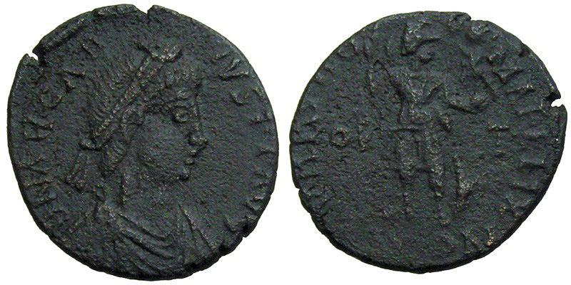 Arcadius; AE4 Rome; Roma with Victory