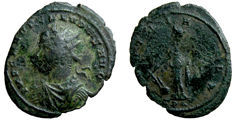 Claudius II; AE Antoninianus, Cyzicus; Fortuna