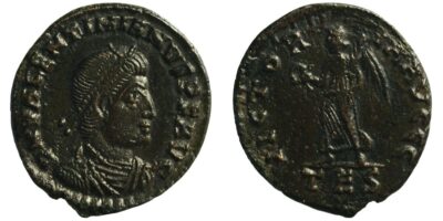 Valentinian II; AE3 Thessalonica; Victory
