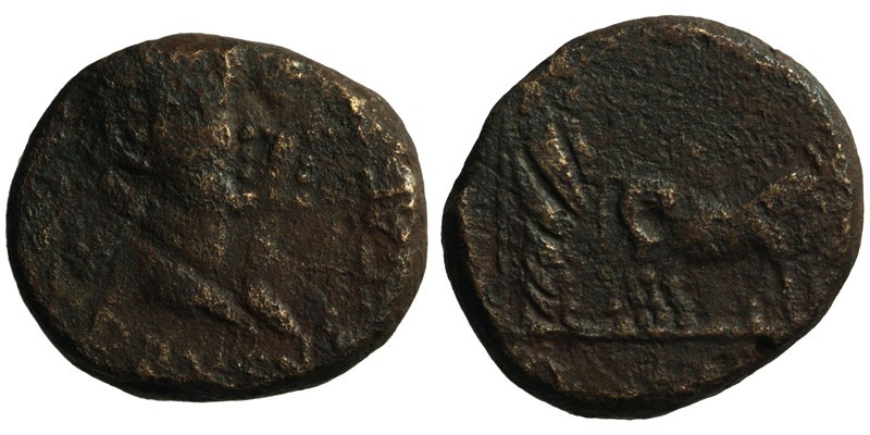 Macedonia, Philippi (?); Tiberius with Drusus; pontiffs with yoke of oxen