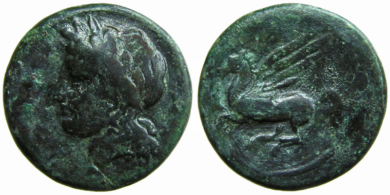 Sicily, Syracuse, Timoleon and Third Democracy; head of Apollo/Pegasos
