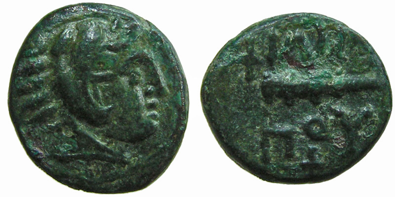 Philip II; head of Herakles/club