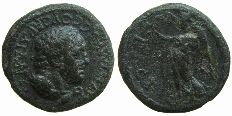 Lydia, Sardes; bust of Herakles/Nike