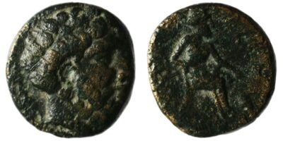 Thessaly, Phalanna; Zeus/nymph Phalanna feeding stork