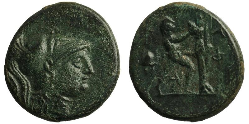 Antigonos II Gonatas; head of Athena/Pan with trophy