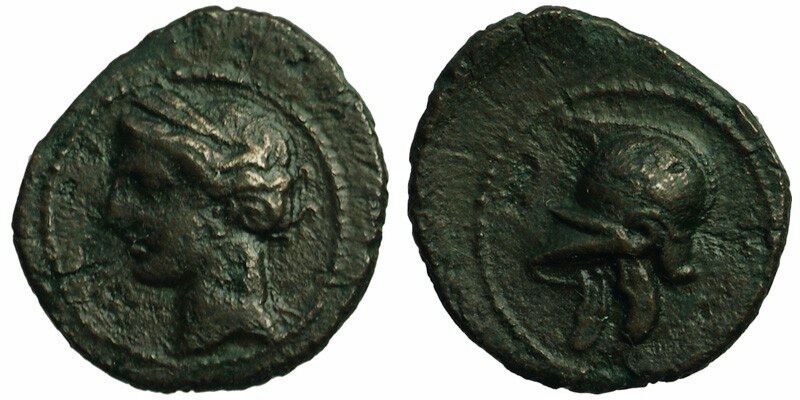 Spain, Carthago Nova, time of Hannibal; Tanit/helmet