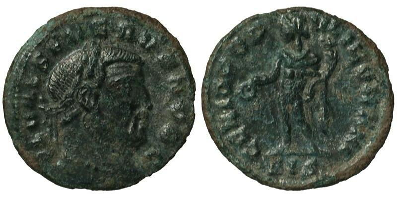 Severus II; AE Quarter Follis, Siscia; Genius