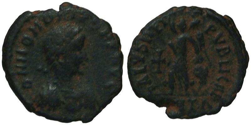 Honorius; AE4 Antioch; Victory with captive
