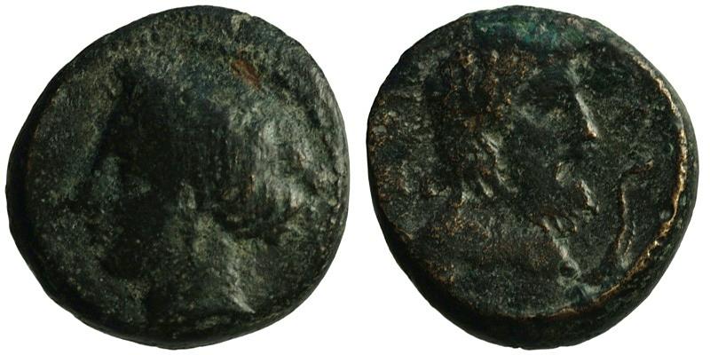 Thessaly, Larissa; head of Larissa/head of Asklepios