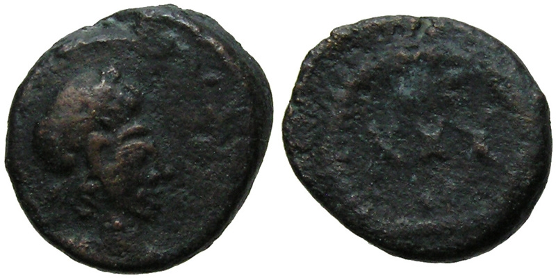 Theodosius II; AE4 Constantinople; vows in wreath
