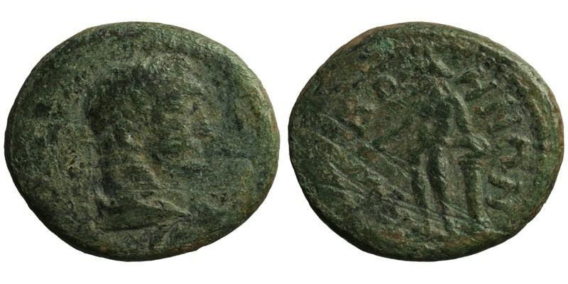 Phrygia, Kadoi; bust of Herakles/Apollo