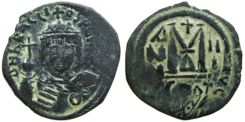 Heraclius; AE Follis, Constantinople