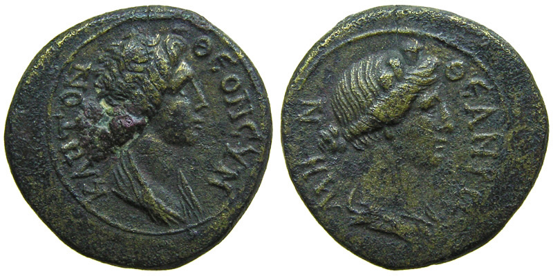 Mysia, Pergamon; bust of Senate/bust of Roma