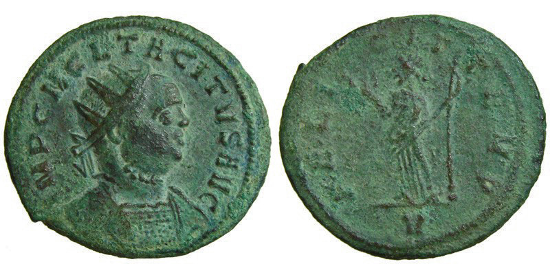 Tacitus; AE Antoninianus, Ticinum; Felicitas