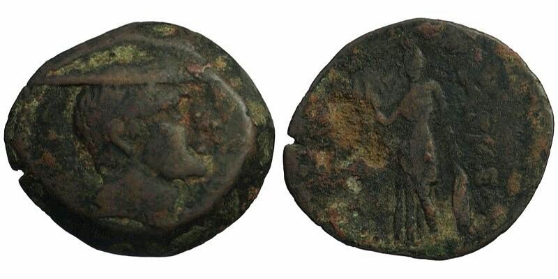 Diodotos II; head of Hermes/Athena