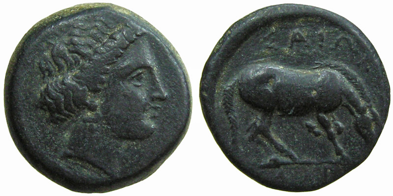 Thessaly, Larissa; head of Larissa/horse