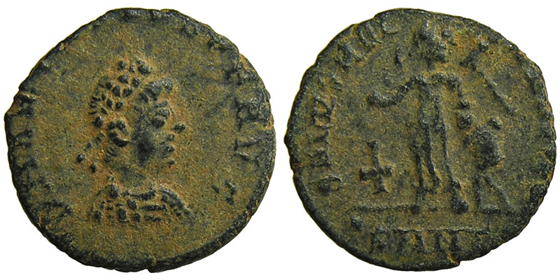 Arcadius; AE4 Antioch; Victory with captive