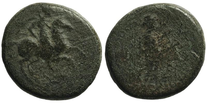 Ionia, Kolophon; horseman/Apollo over tripod