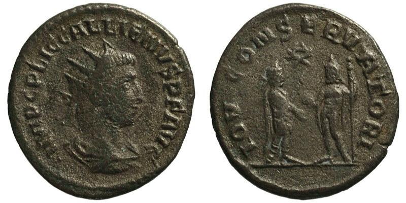 Gallienus; BI Antoninianus, Samosata; emperor with Jupiter