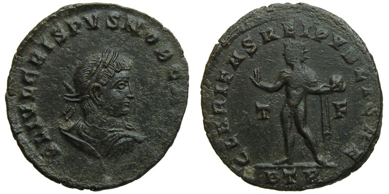 Crispus; AE3 Treveri; Sol