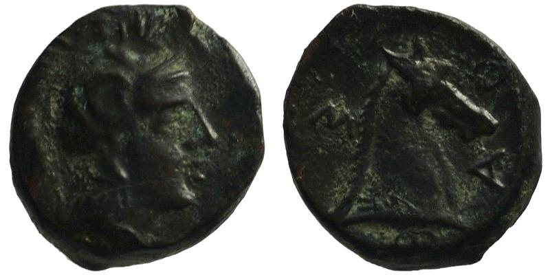 Thessaly, Pharsalos; head of Athena/head of horse