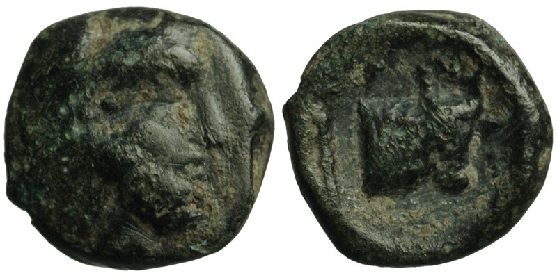 Ionia, Erythrai; head of Herakles/head of bull
