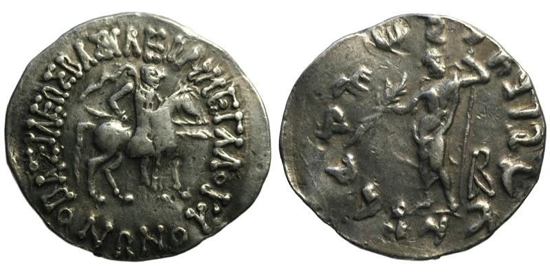 Indo-Skythian, Vonones with Spalahores; AR Tetradrachm