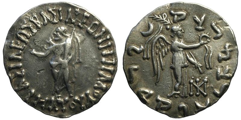 Indo-Skythian, Maues; AR Tetradrachm
