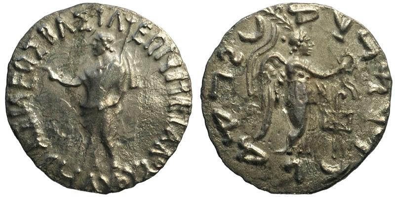 Indo-Skythian, Maues; AR Tetradrachm