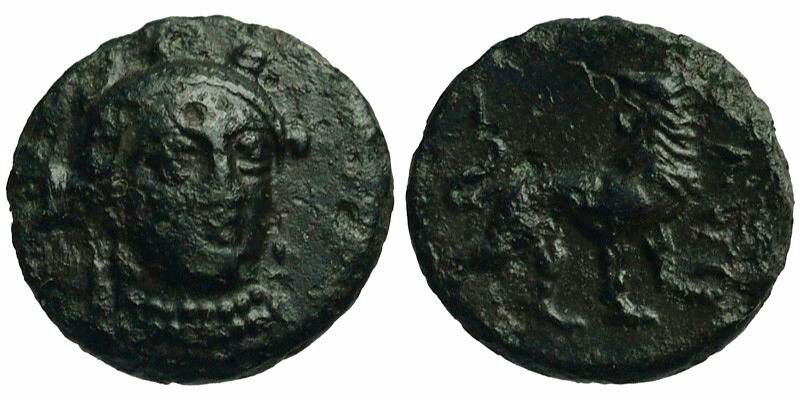 Mysia, Eleutheria; head of Athena/lion