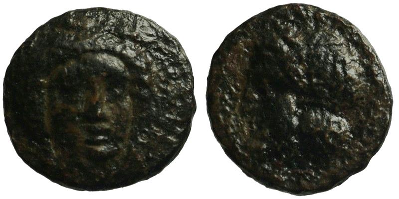 Sicily, Gela; head of Demeter/head of Gelas