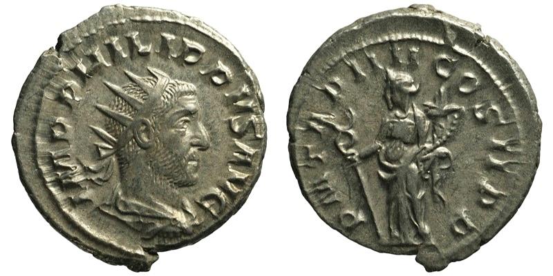 Philip I; AR Antoninianus, Rome; Felicitas
