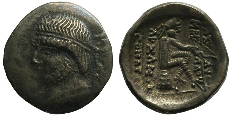 Phraates II; AR Drachm, Nisa