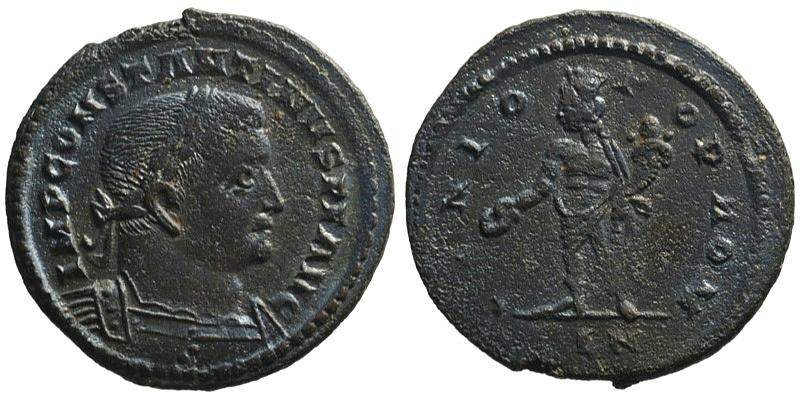 Constantine I; AE Follis, London; Genius