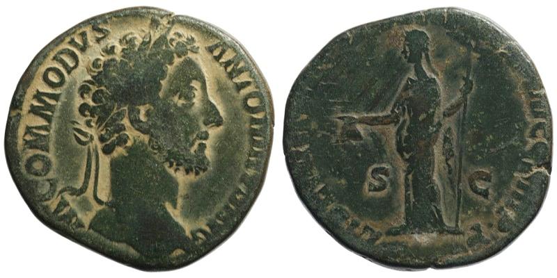 Commodus; AE Sestertius, Rome; Libertas