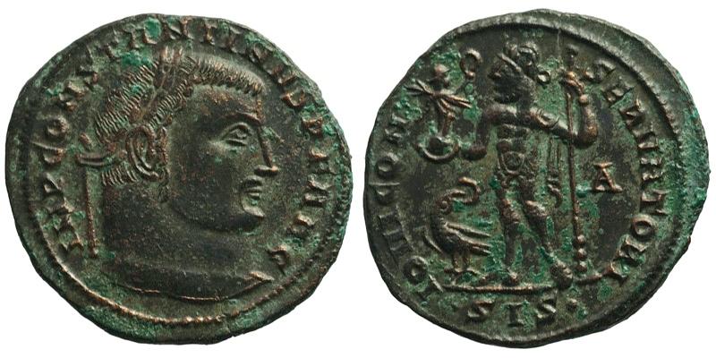 Constantine I; AE Follis, Siscia; Jupiter