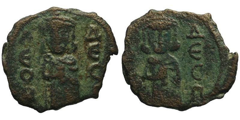Leo III and Constantine V; AE Follis Syracuse