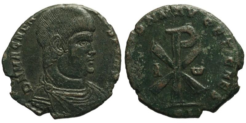 Magnentius; AE Double Centenionalis, Treveri; Chi-Rho