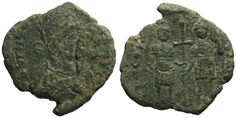 Theodosius II; AE2 Cherson; two emperors