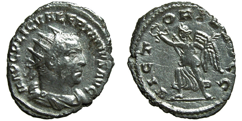 Valerian I; AR Antoninianus, Antioch; Victory