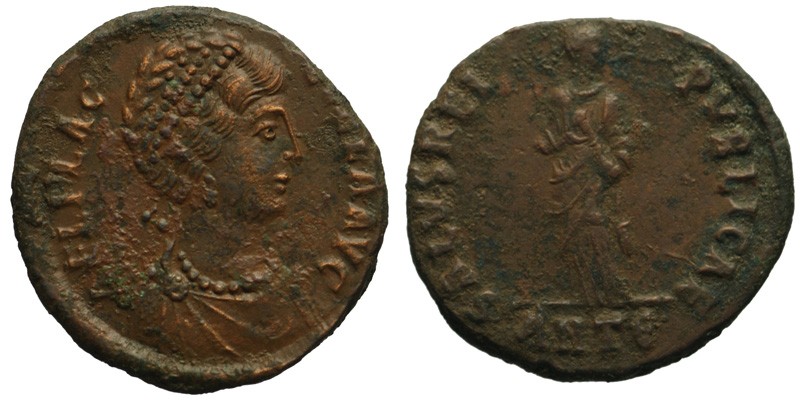 Aelia Flaccilla; AE2 Antioch; empress standing