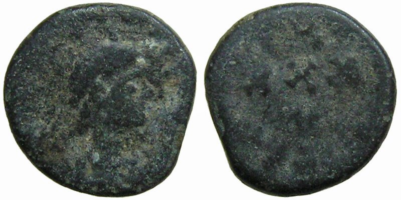 Theodosius II; AE4 Constantinople; vows in wreath