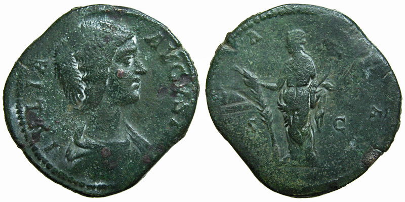 Julia Domna; AE Sestertius; Hilaritas