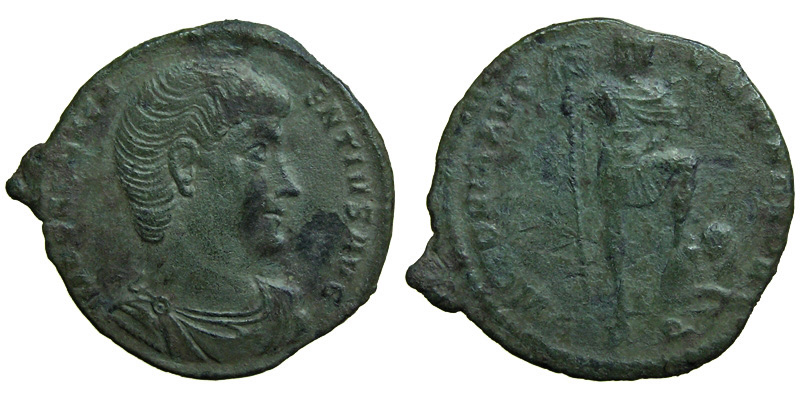 Magnentius; AE Centenionalis; emperor with captive