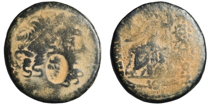 Syria, Seleucis and Pieria, Antioch; Zeus/Zeus; Cleopatra VII countermark